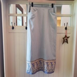 Sundance Maxi Skirt Silk/Linen Blend, Sz 4